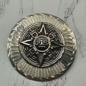 Silver Aztec Brooch/Pendant